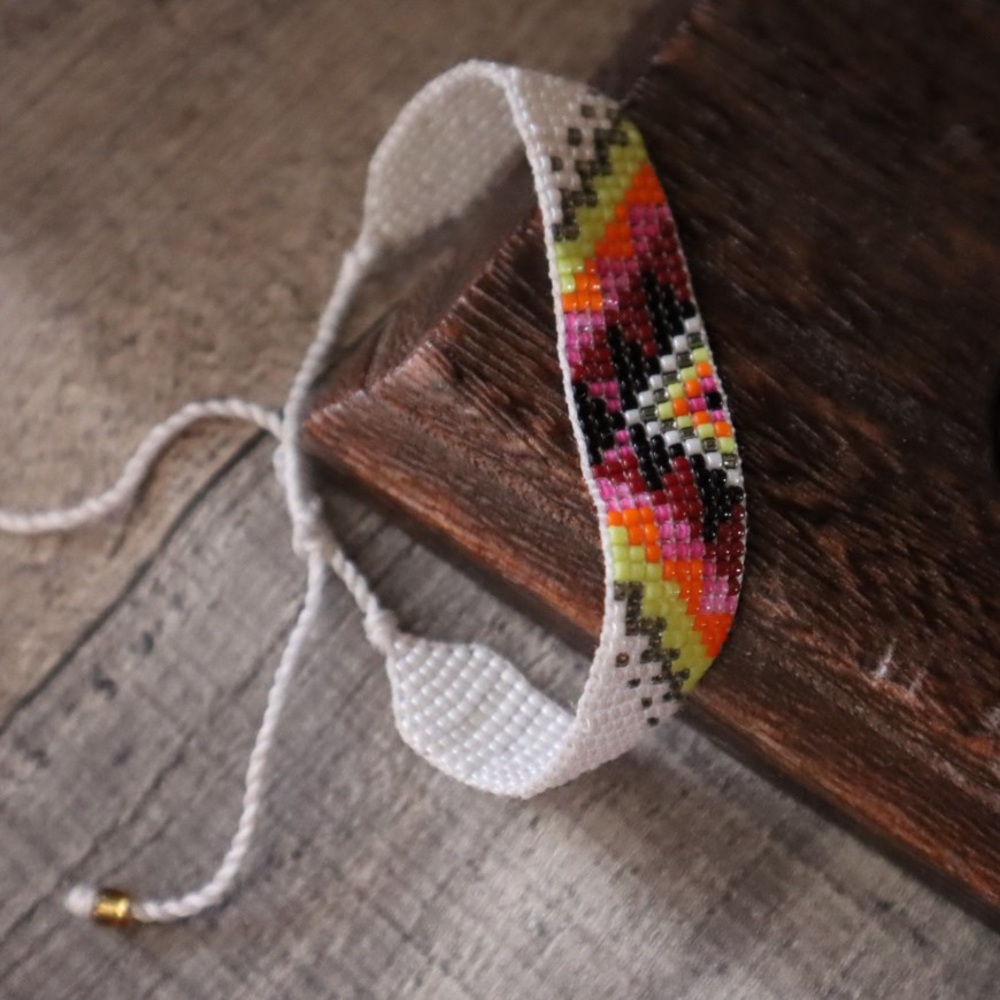 Miyuki Seed Beaded Aztec Bracelet